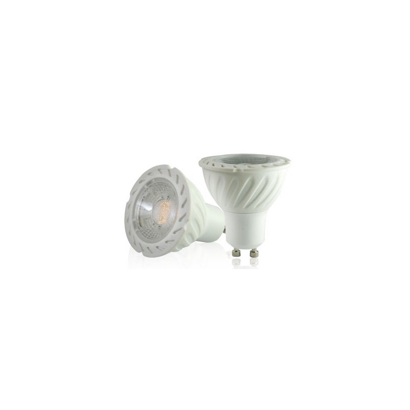 Lampe LED PROLAMP COB 7W - Gu10 - 6000°K - 38°- Plastique Blanc - Dim