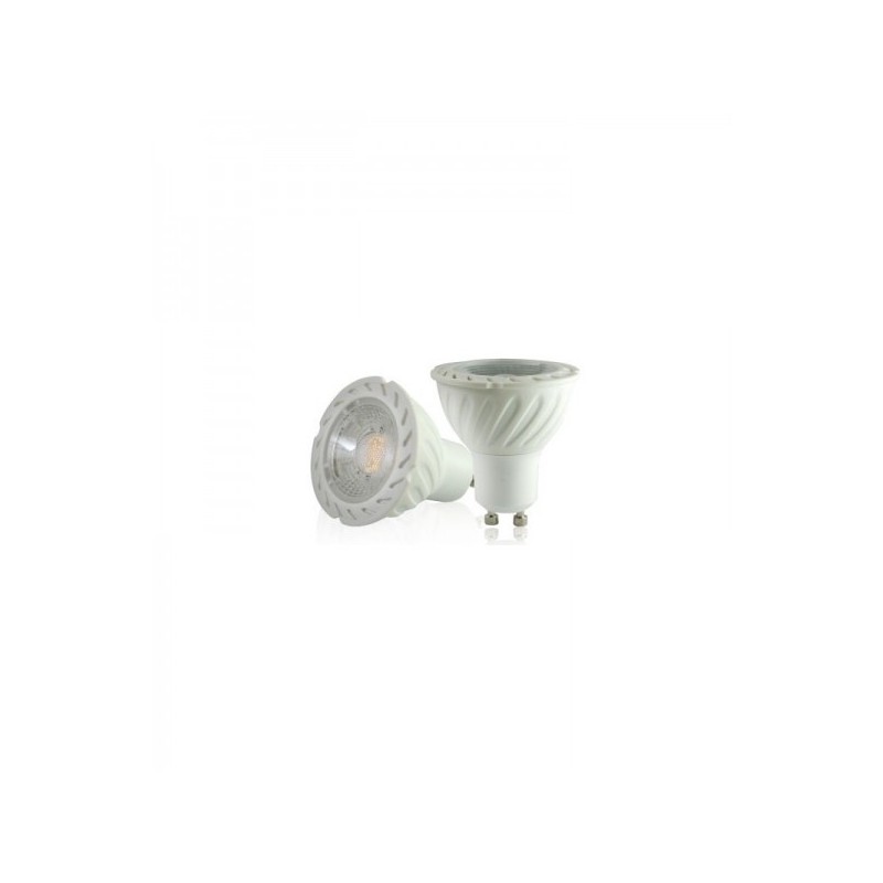 Lampe LED PROLAMP COB 7W - Gu10 - 3000°K - 38°- Plastique Blanc - Dim