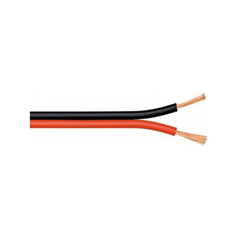 Bobine câble HP - 2x2,5 mm² - noir et rouge - 100m