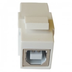 Keystone plastique blanc USB2.0 type B F / A F