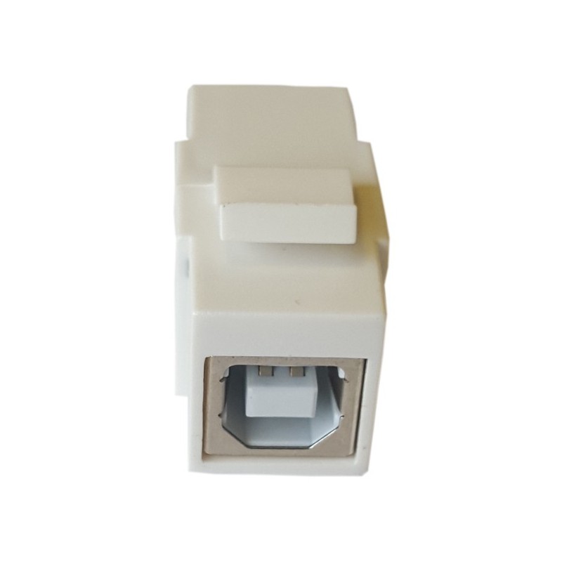 Keystone plastique blanc USB2.0 type B F / A F