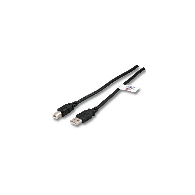 Cordon USB 2.0 A-B M / M Noir - 1,8 m