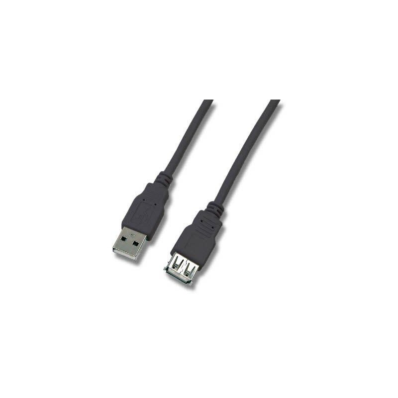 Rallonge USB 2.0 A-A M / F Noir - 1 m
