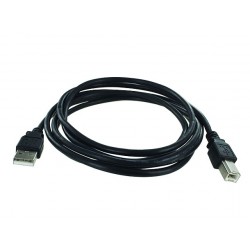 Cordon USB 2.0 A-B M / M - AWG28/24 - Noir - 1.8 m 