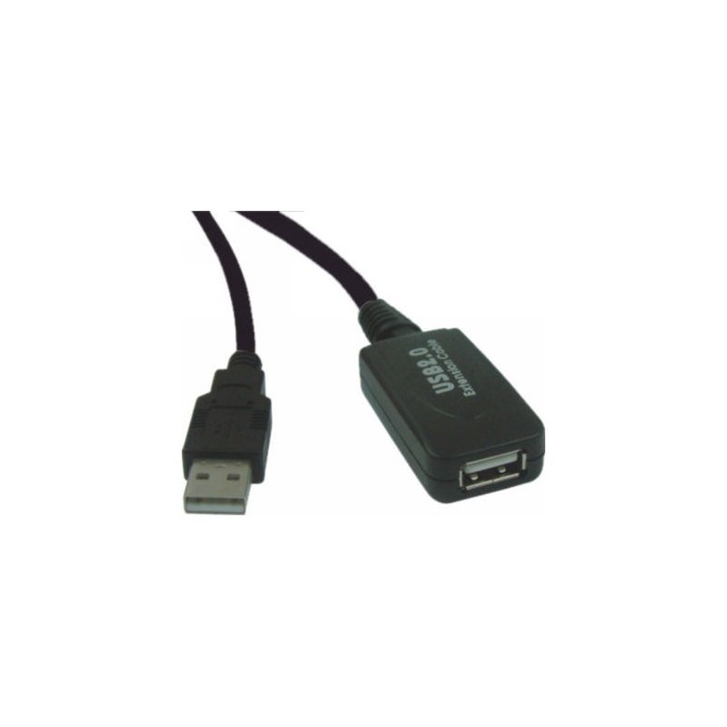 Rallonge amplifiée USB 2.0 A-A M/F - 0.20m