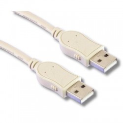 Cordon USB 2.0 A-A M / M Beige - 2 m