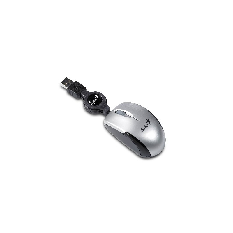 GENIUS - Souris optique rétractable USB Micro Argent - EOL
