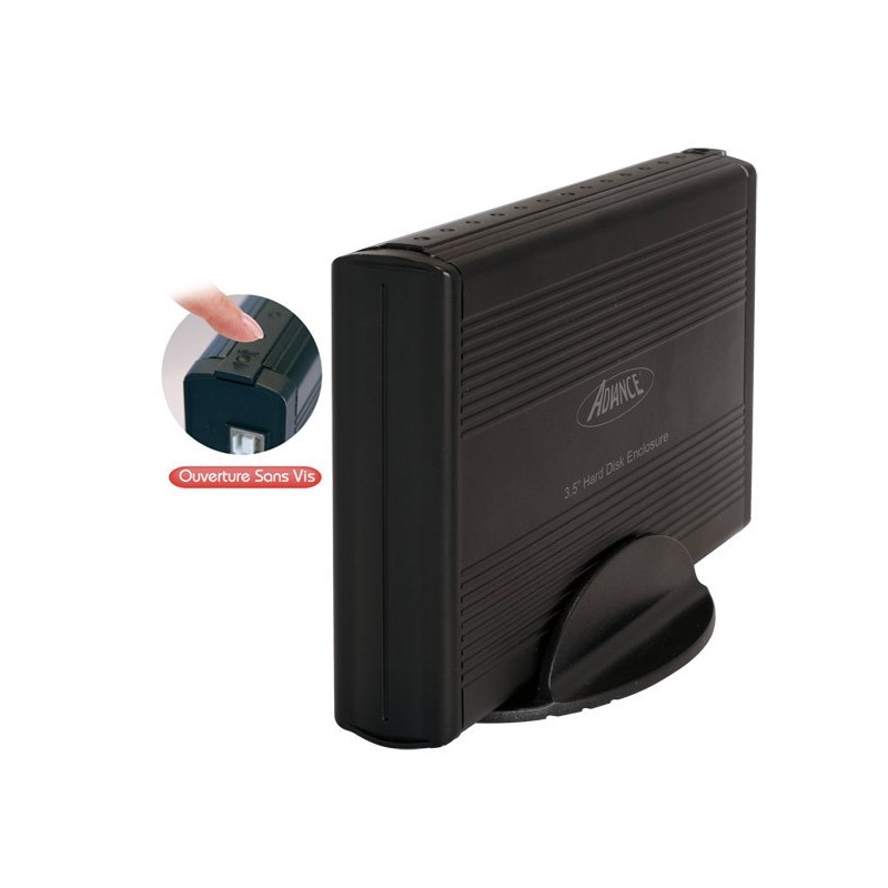 Boitier externe USB 2.0 pour HDD 3.5 IDE, alim fournis
