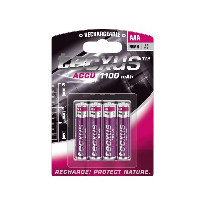 Batteries Ni MH professionnelles LR3 - 1,2V - 1100 mAh - par 4