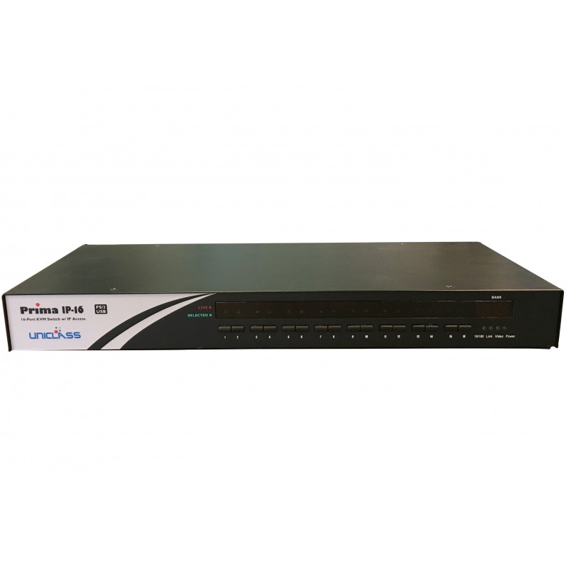 KVM 16 ports USB & PS/2 / VGA rackable manageable en IP - OSD