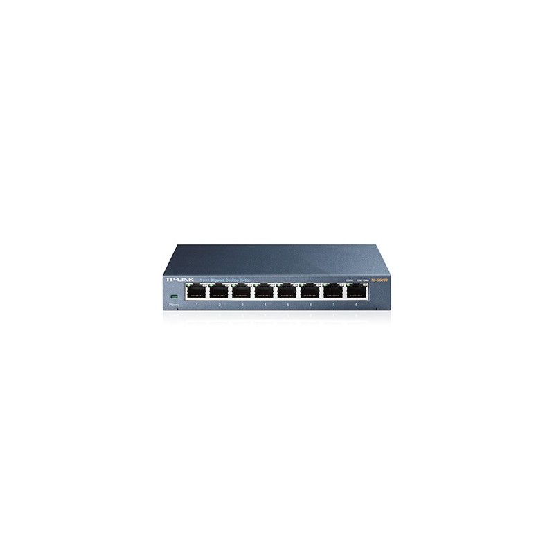 Switch de bureau TP-LINK 8 ports Gigabit Noir Boîtier métal TL-SG108