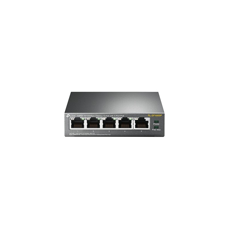 TP-LINK - Switch bureau 5 ports 10/100 dont 4 PoE - TL-SF1005P