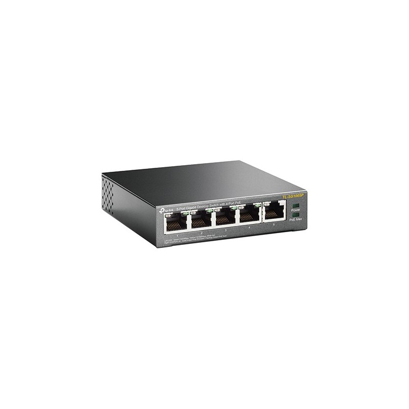 TP-LINK - Switch de bureau 5 ports Gigabit dont 4 PoE - TL-SG1005P