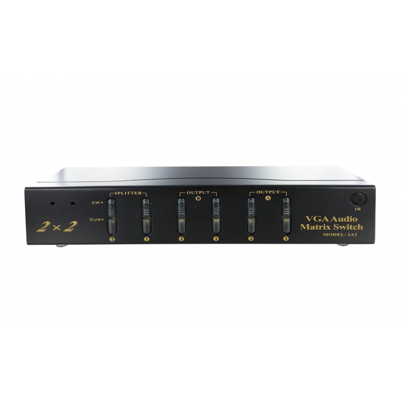 Matrice VGA+audio 2x2 (2 in-2 out) 450Mhz WXGA maxi - télécommande IR