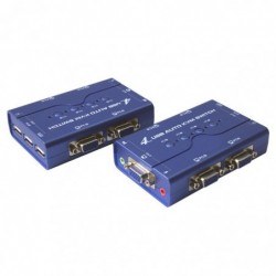 KVM 4 ports VGA + USB + Audio - Livré avec les câbles