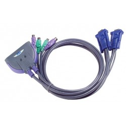 KVM Pocket 2 ports VGA & PS/2 avec câbles 0.9 m - CS62/CS62Z/CS62S