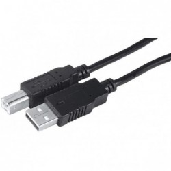 Cordon USB 2.0 A-B M / M - AWG28/24 - Noir - 5 m